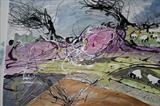 100 YARDS FROM HOME 1 by Kelvin Burr, Painting, Acrylic on paper