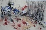 100 yards from home 24 by Kelvin Burr, Painting, Acrylic on paper