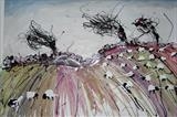 100 yards from home 3 by Kelvin Burr, Painting, Acrylic on paper