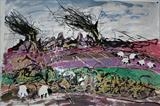 100 yards from home 4 by Kelvin Burr, Painting, Acrylic on paper