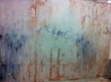 Conversation with a never born child 6 by Kelvin Burr, Painting, Lime,ash,pigment on board