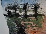 In the shire 1 by Kelvin Burr, Painting, Mixed Media on paper