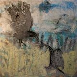 Two Crows by Kelvin Burr, Painting