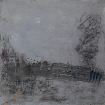 Stuck between now and then by Kelvin Burr, Painting, Lime, Ash and Pigment